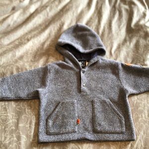 Jean Bourget terry fleece hooded jacket sweatshirt